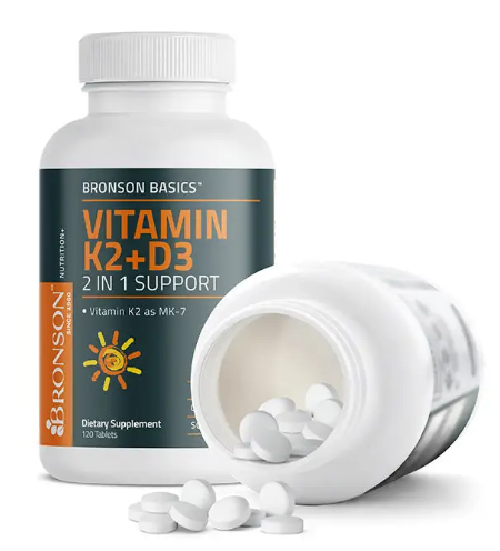 Bronson Vitamin K2+D3 120 Tablets